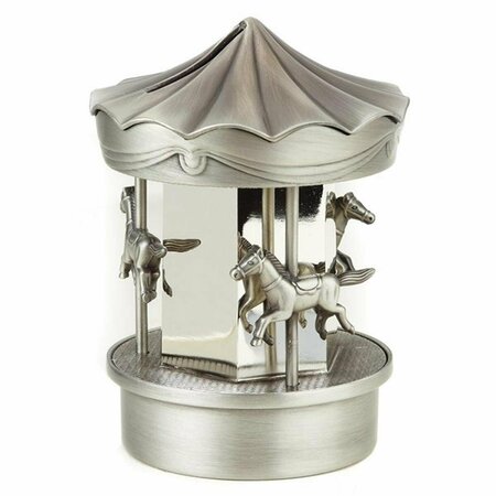 JIALLO Pewter Plated Carousel Money Bank 88612